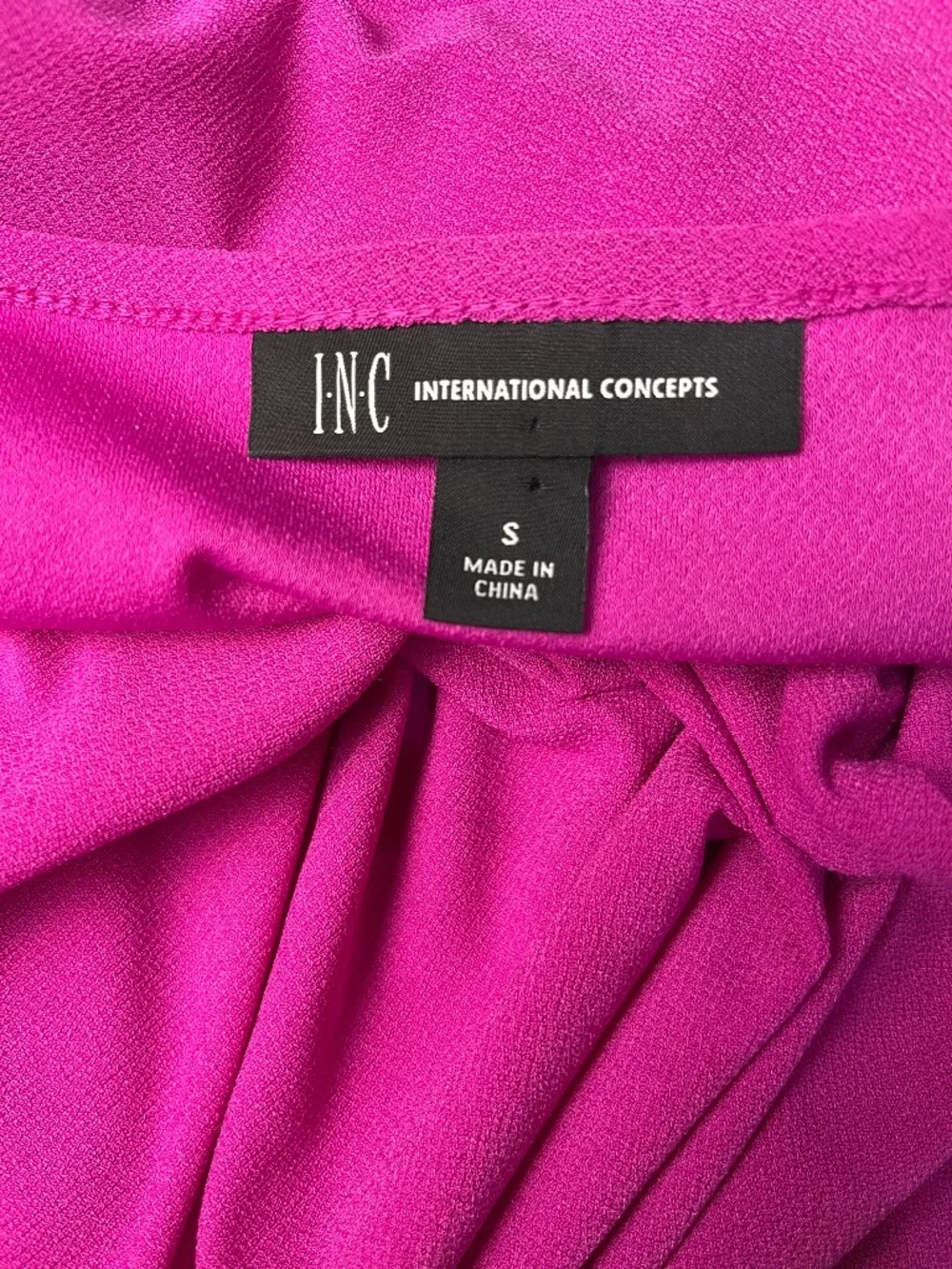 INC International Concepts Size SmallMagenta Fringe Wrap Dress - Picture 5 of 8